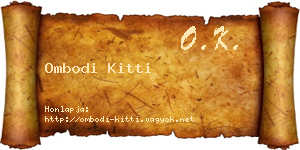 Ombodi Kitti névjegykártya